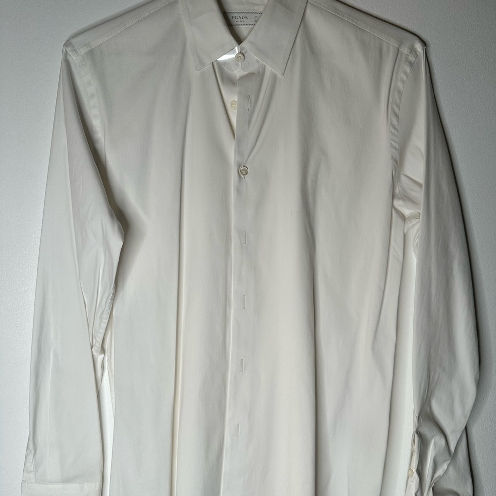 Prada Cream Button-Up Shirt